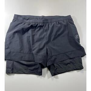 Salomon Black 2-in-1 Running Shorts